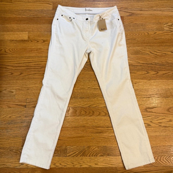 Boden White Wash Straight Leg Jeans - Picture 1 of 3